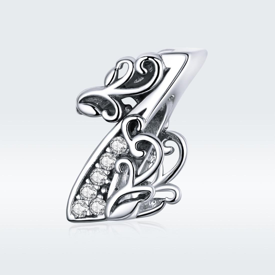 925 Sterling Silver Relief Number Series 0 9 Beads For Diy Bracelets & Necklaces Style - 1 3