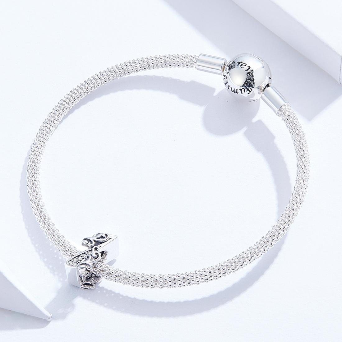 925 Sterling Silver Relief Number Series 0 9 Beads For Diy Bracelets & Necklaces Style - 1 5