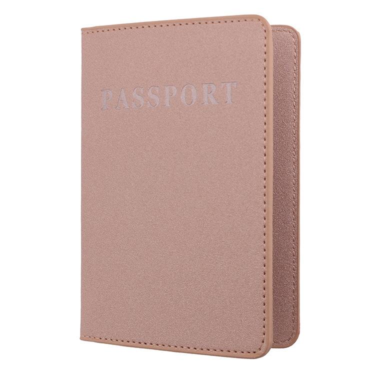 Khaki Frosted Pu Multi Card Passport Holder For Travel Abroad