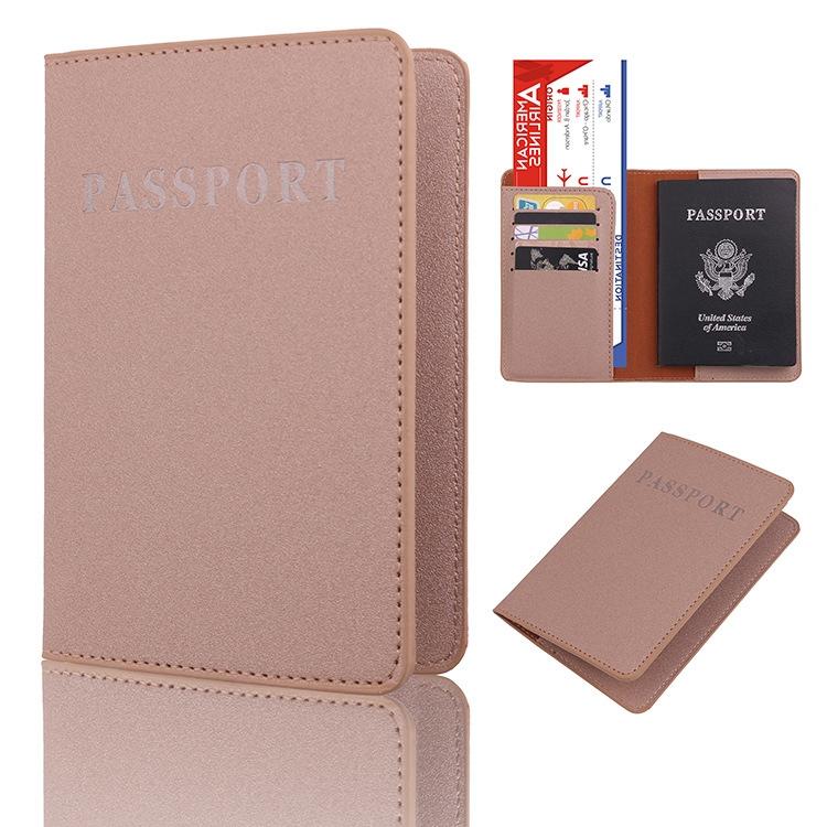 Khaki Frosted Pu Multi Card Passport Holder For Travel Abroad 3