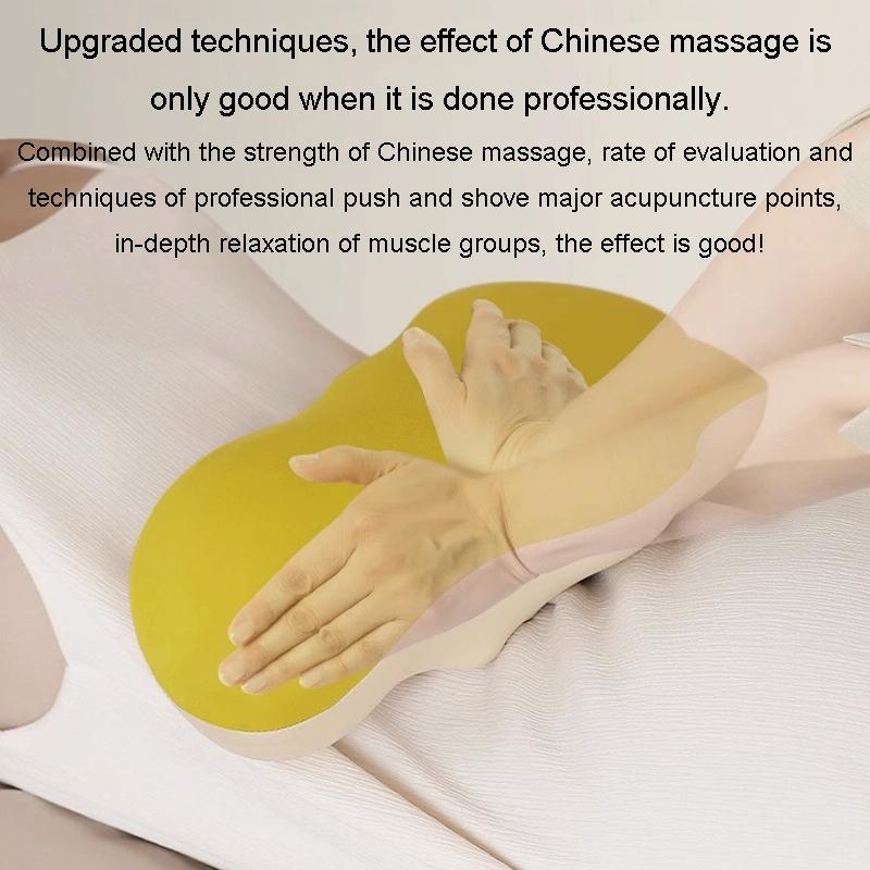 Multi-Function Lumbar Massager Hot Waist Massage Pillow Gray - Charging Model Yellow 12