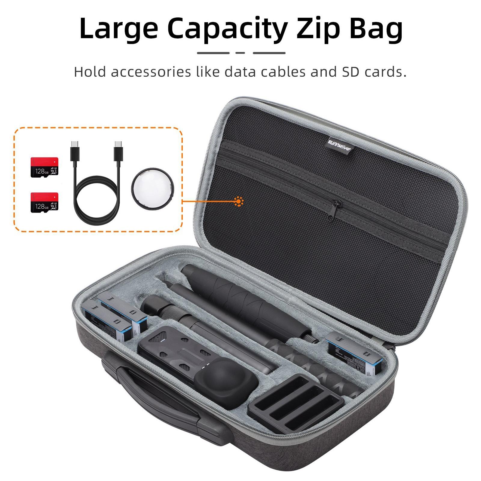 Insta360 X4 Sunnylife Mini Camera Bag for Carrying Model X4-b812 - X4-B816 Combo Bag 6