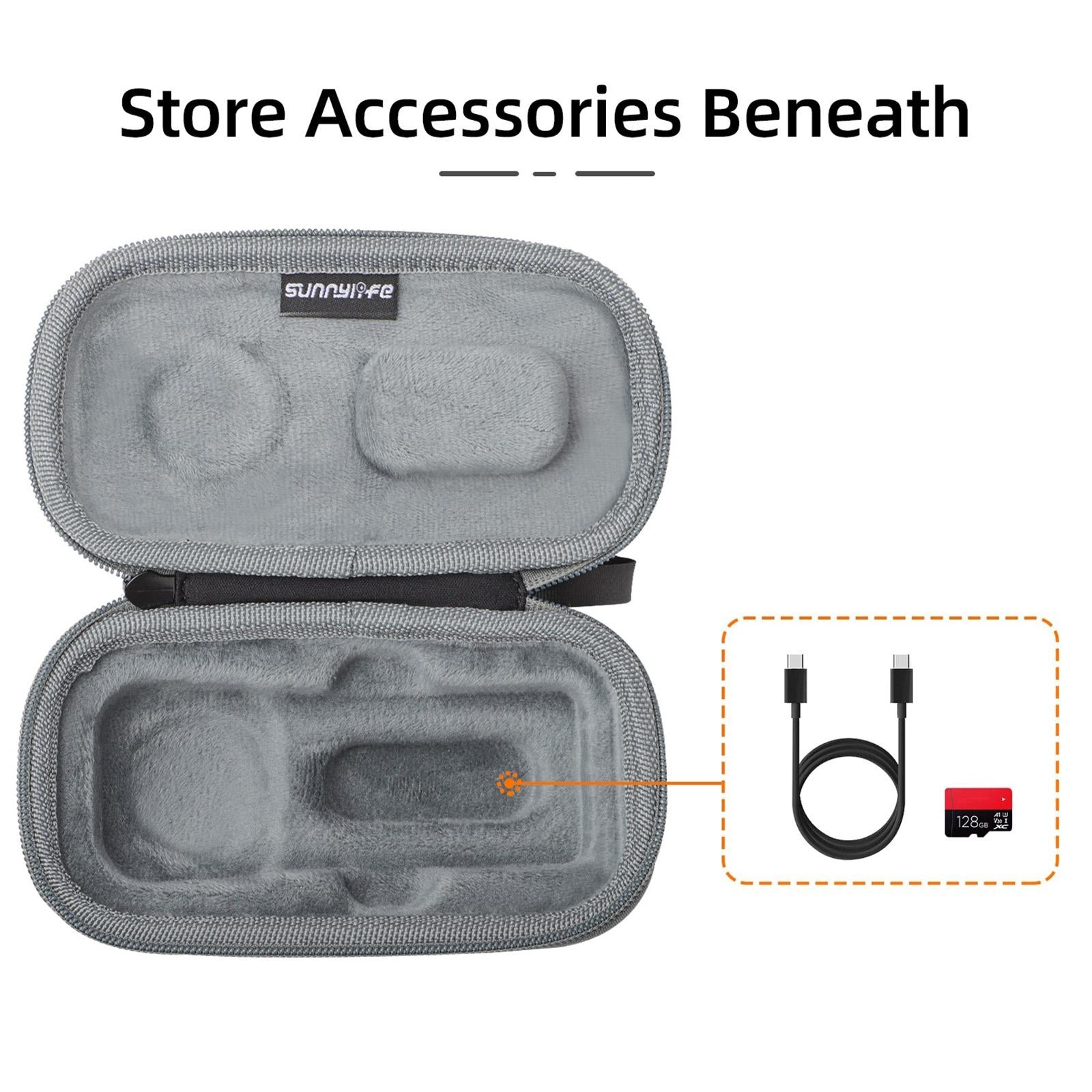 Insta360 X4 Sunnylife Mini Camera Bag for Carrying Model X4-b812 - X4-B816 Combo Bag 11
