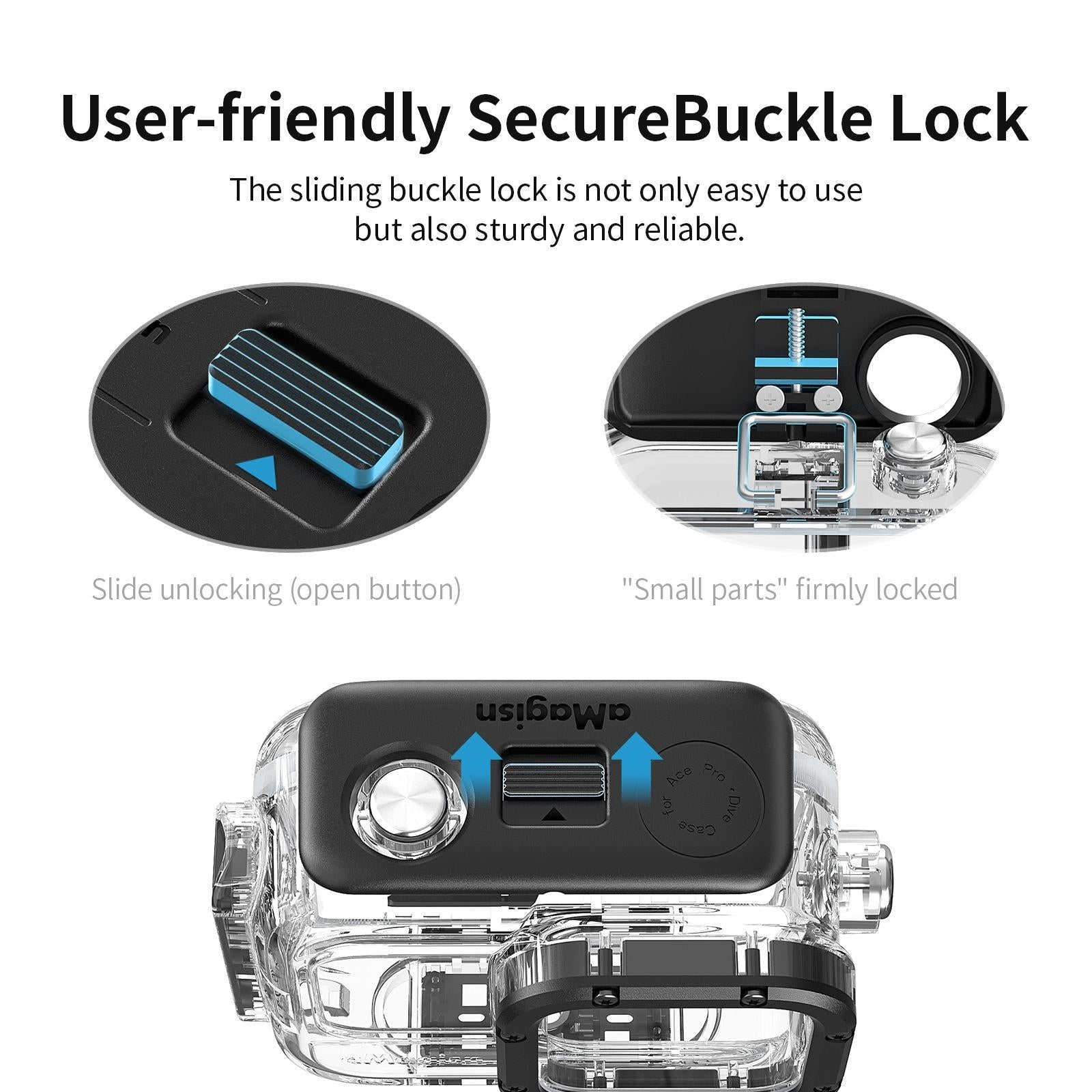 60m Waterproof Dive Shell for Magisn Camera - Horizontal & Vertical Shooting - For Insta360 Ace 4