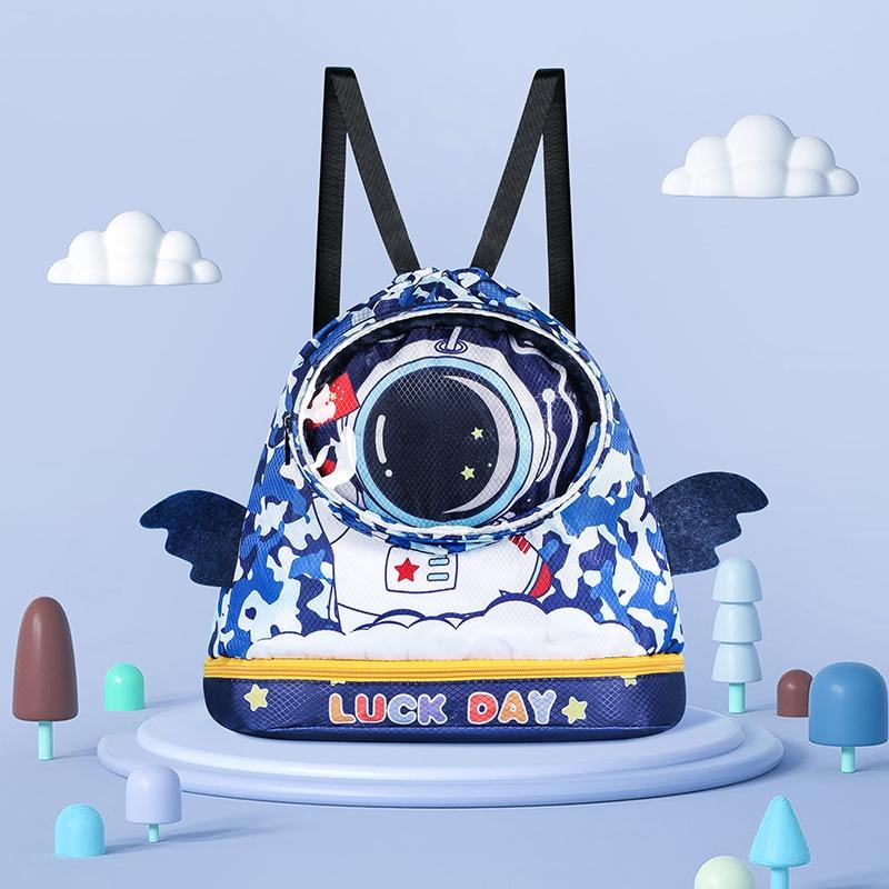 Kids' Cartoon Swim Bag Waterproof Dry / Wet Portable - Small Astronaut 14