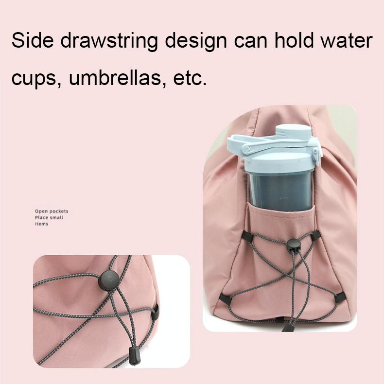 Swim Bag with Shoe Compartment - Beige Dry / Wet Separation - Black 10