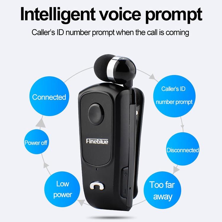 Retractable Bluetooth Headset with Caller Vibration Reminder 6