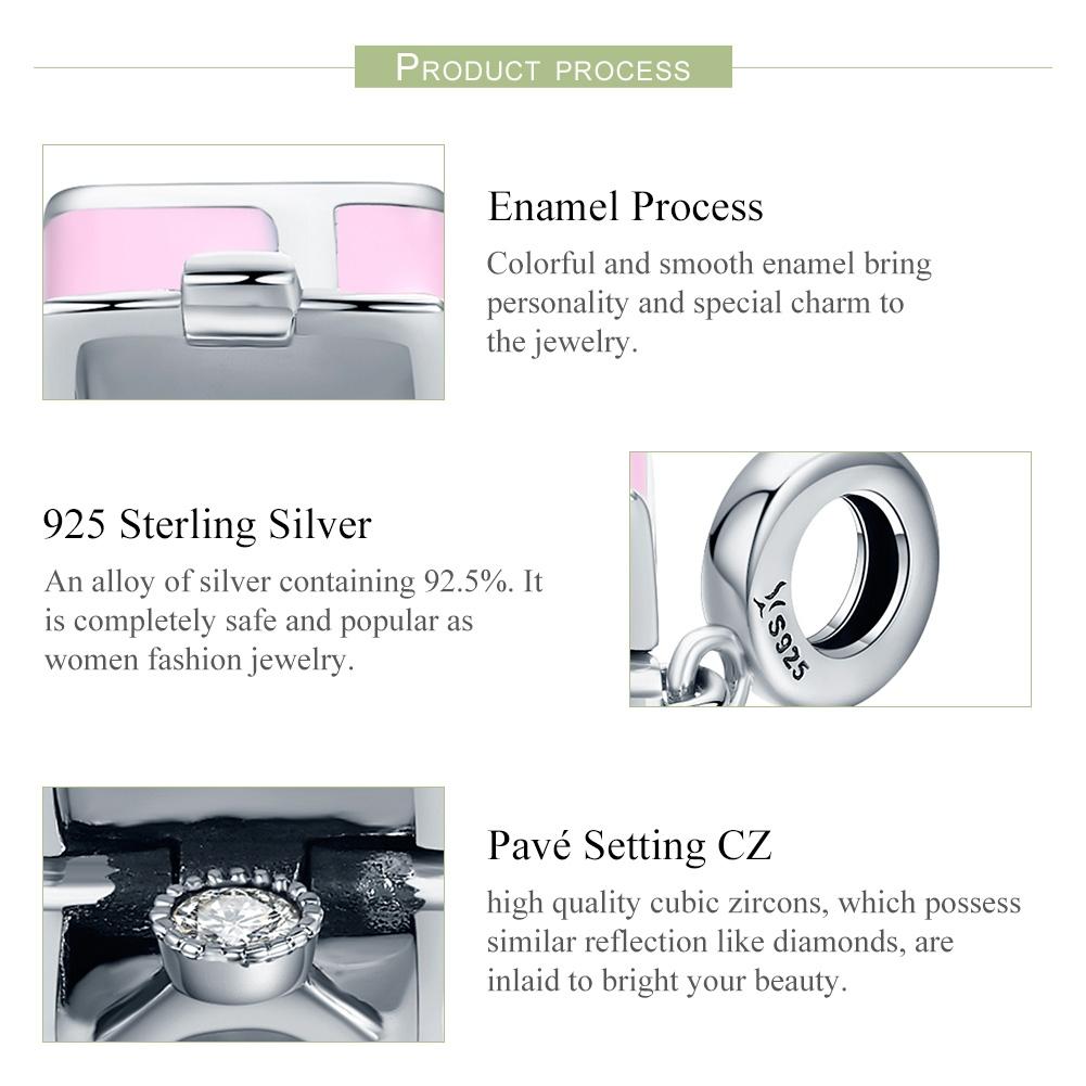 925 Sterling Silver Diy Romantic Beaded Bracelet 5