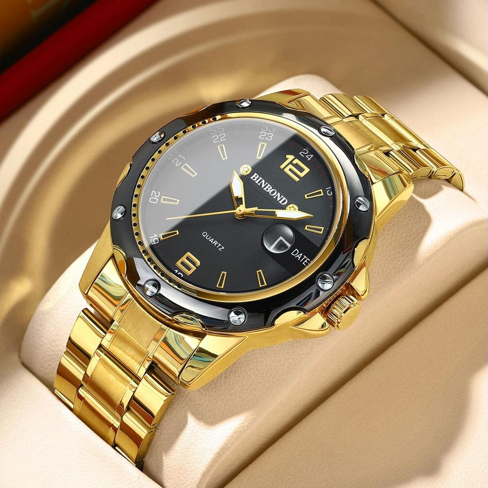 Waterproof Luminous Quartz Watch for Outdoor - White Steel-Black 7