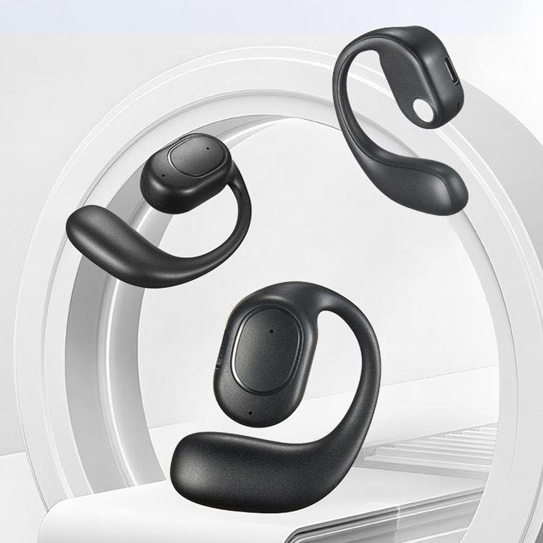 Wireless Bluetooth 5.2 Earphones with Noise Reduction Ear-mounted Design - White Without Accessories 3