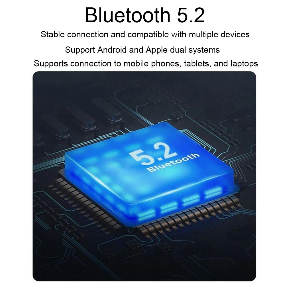Wireless Bluetooth 5.2 Earphones with Noise Reduction Ear-mounted Design - White Without Accessories 13