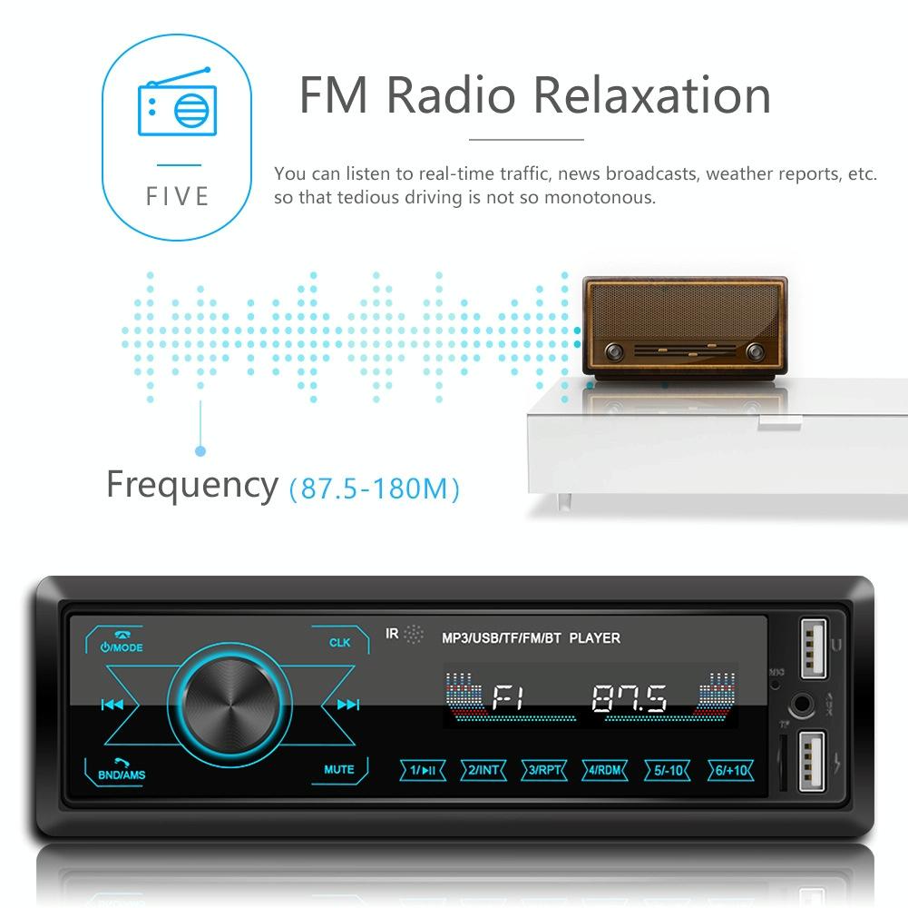 Touch Car Bluetooth Speakerphone With Double U Disk & Colourful Lights - Standard + 8G Memory Card 7