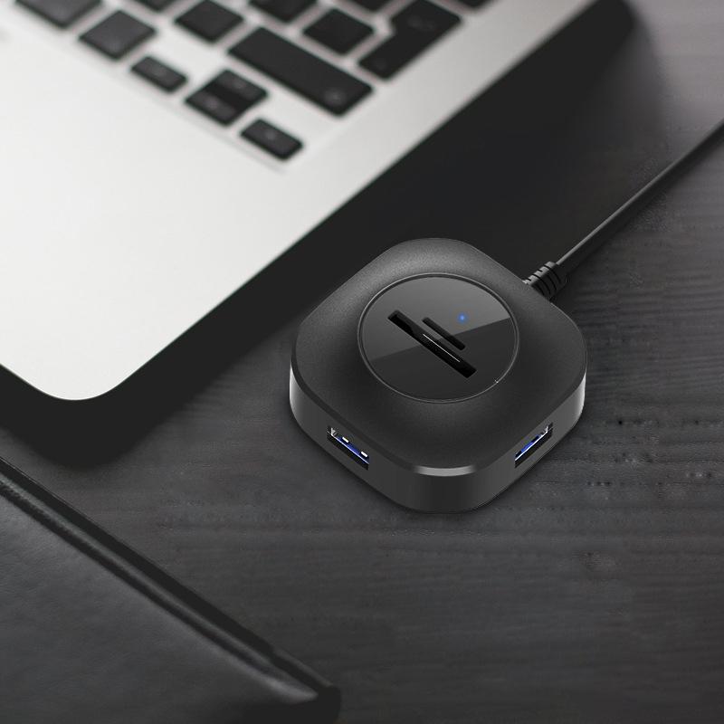 High-Speed 3-Port Usb Hub With Tf / Sd Card Reader 3