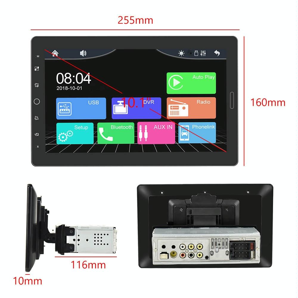 10.1 Inch Full Screen Car Mp5 Player With Wired Carplay - Standard + 4 Camera 4