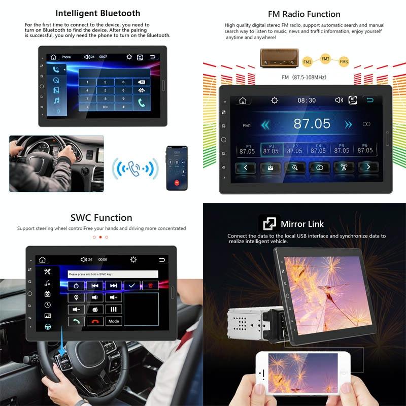 10.1 Inch Full Screen Car Mp5 Player With Wired Carplay - Standard + 4 Camera 7