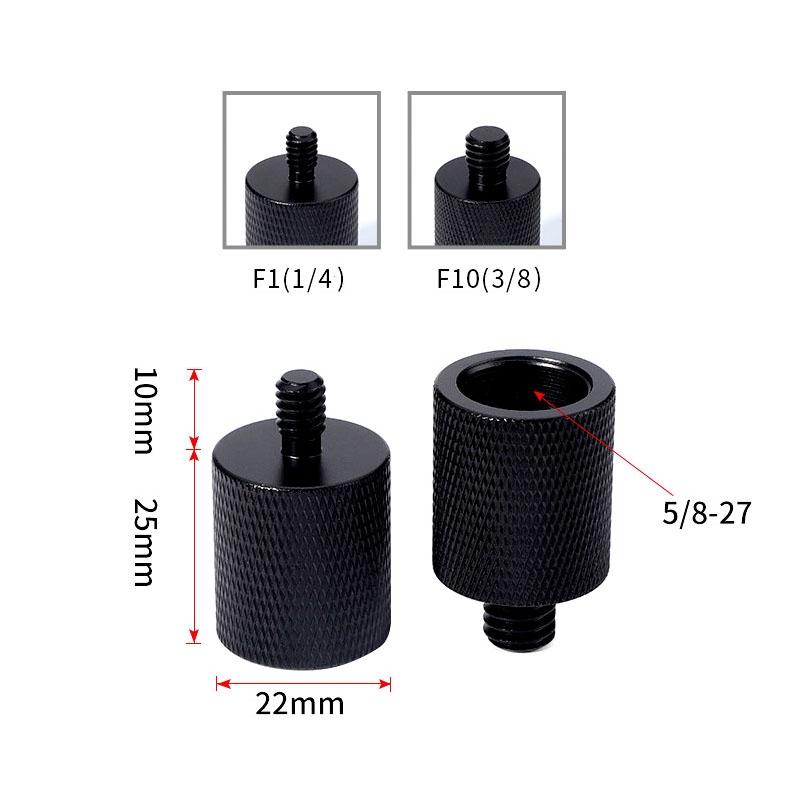 2-Pack Microphone Screw Adapters F10 5 / 8-27 Female To 3 / 8 Male 4