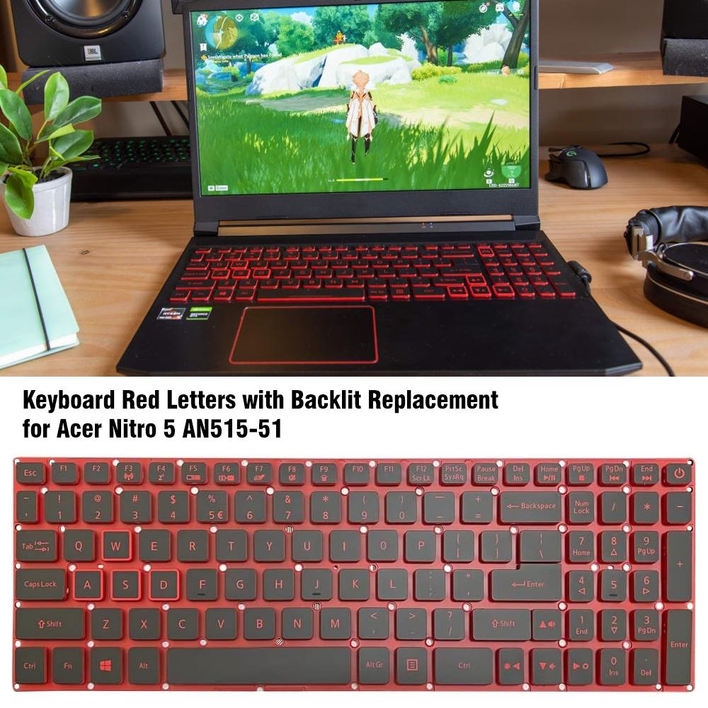 Red Backlit Laptop Keyboard - us Version - For Acer Nitro 5 An515-43 5