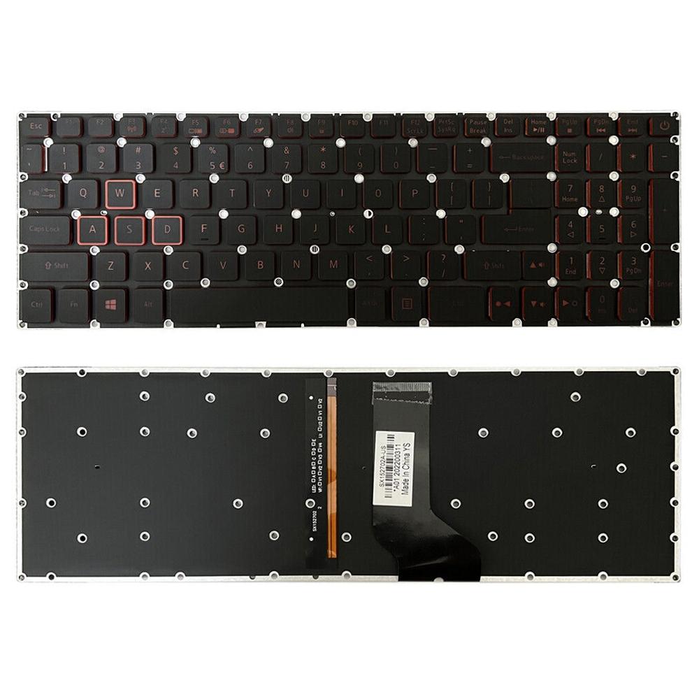 Red Backlit Laptop Keyboard - us Version - For Acer Nitro 5 An515-43 6