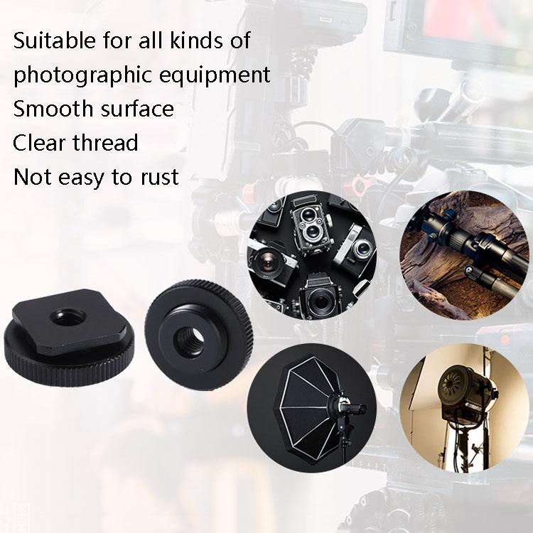 2-Pack Aluminum Hot Shoe Adapter 5 / 8 Male To M6 Female 7