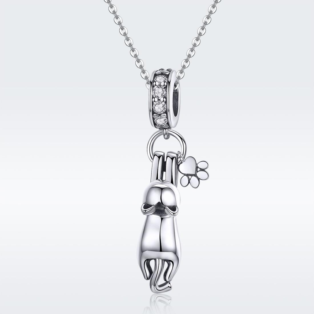 925 Sterling Silver Cat Charm For Diy Bracelet Style - Pendant 3