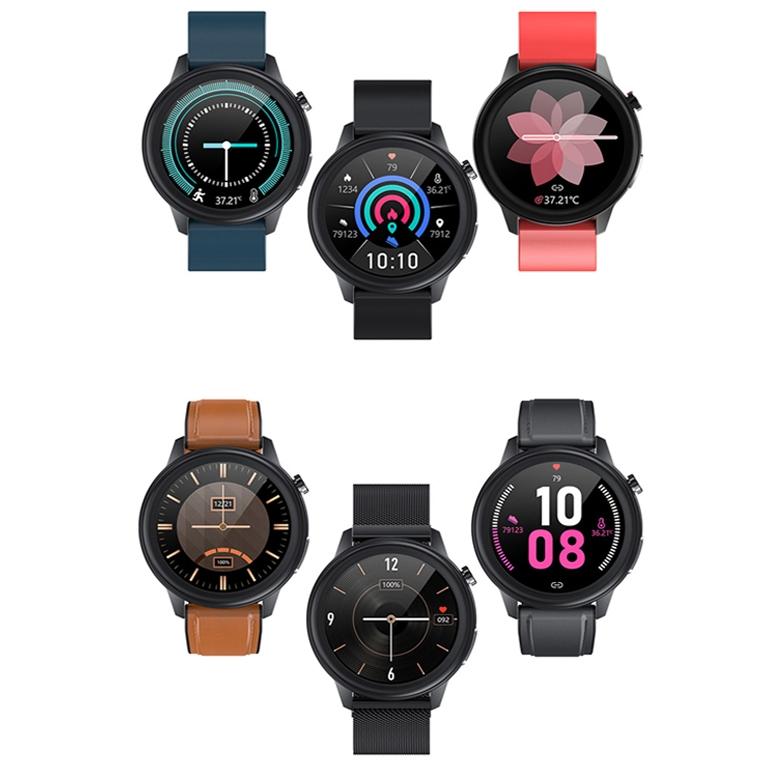 1.3 Inch Blue Silicone Heart Rate Smart Watch 3