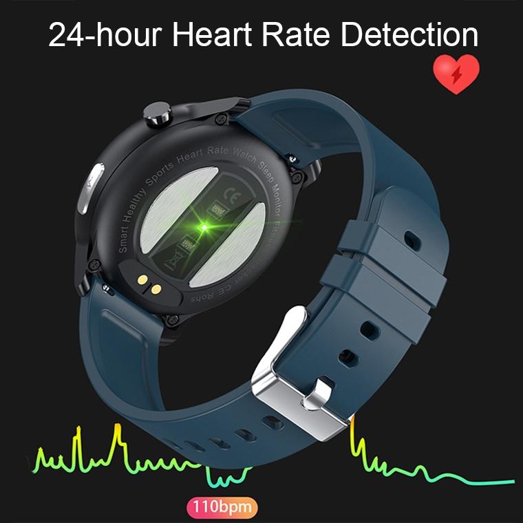 1.3 Inch Blue Silicone Heart Rate Smart Watch 6
