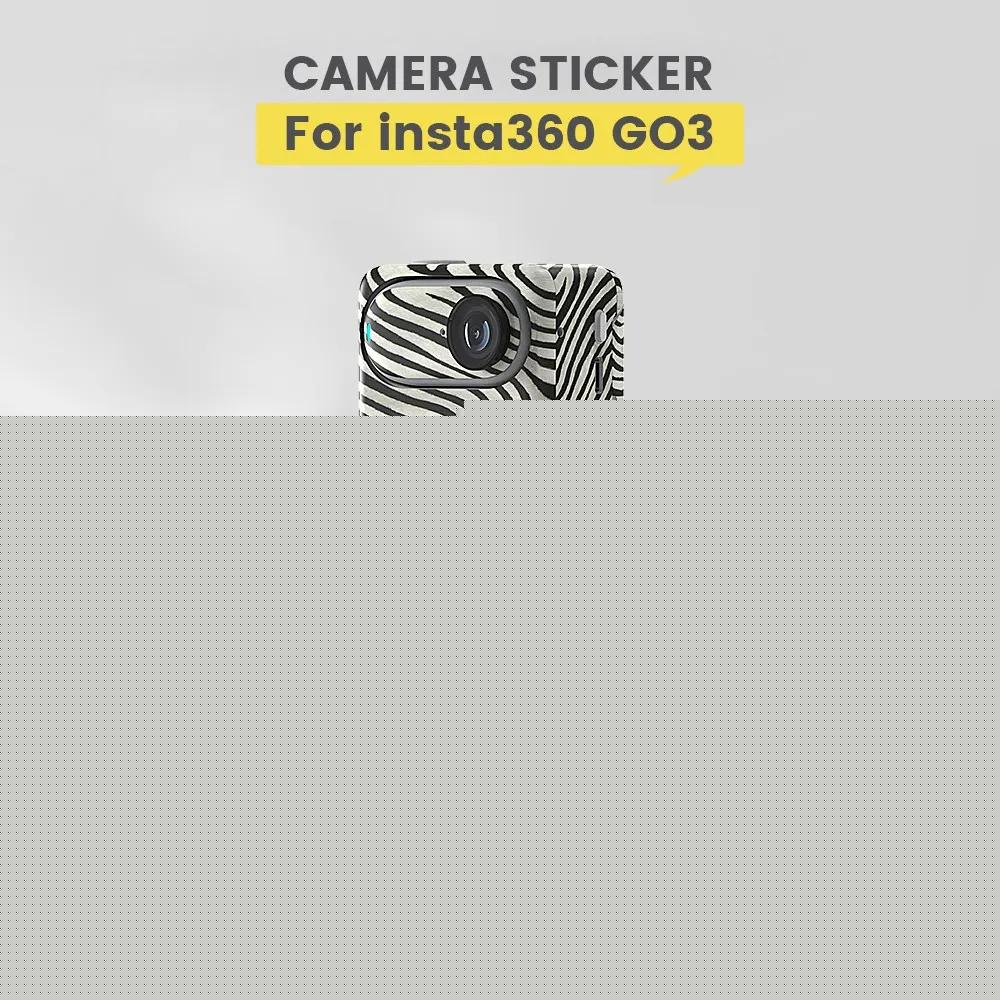 Carbon Fiber Style Body Sticker for Insta360 Go 3 Action Camera - Graffiti