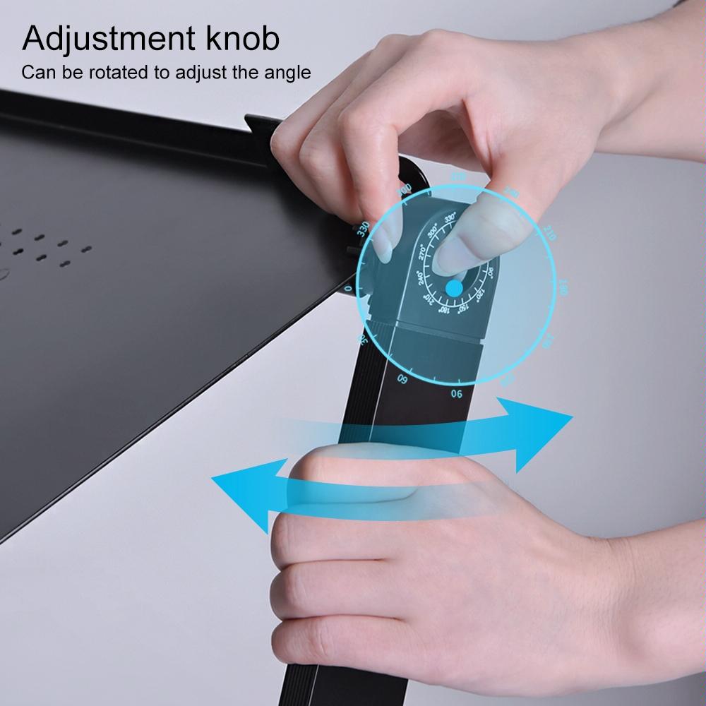 Portable Folding Laptop Desk with Height Adjustment and Storage 3