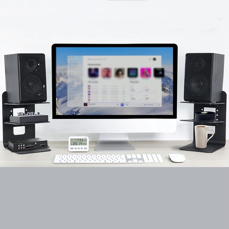 Double Layer Portable All-aluminum Laptop Stand with Cooling Speaker 3
