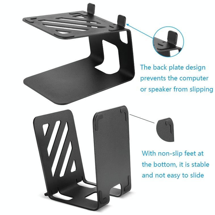Double Layer Portable All-aluminum Laptop Stand with Cooling Speaker 7