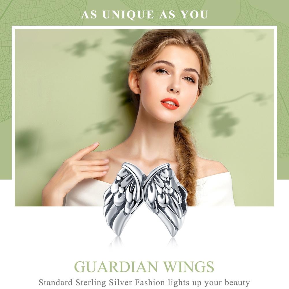 925 Sterling Silver Angel Wing Beads For Diy Bracelet Bead+Chain Style - Bead + Chain 4