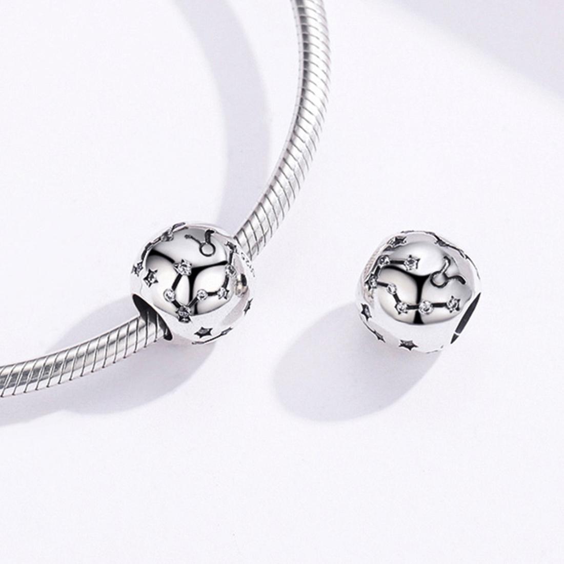 925 Sterling Silver Diy Zodiac Bracelet Beads Taurus Style - Taurus 6