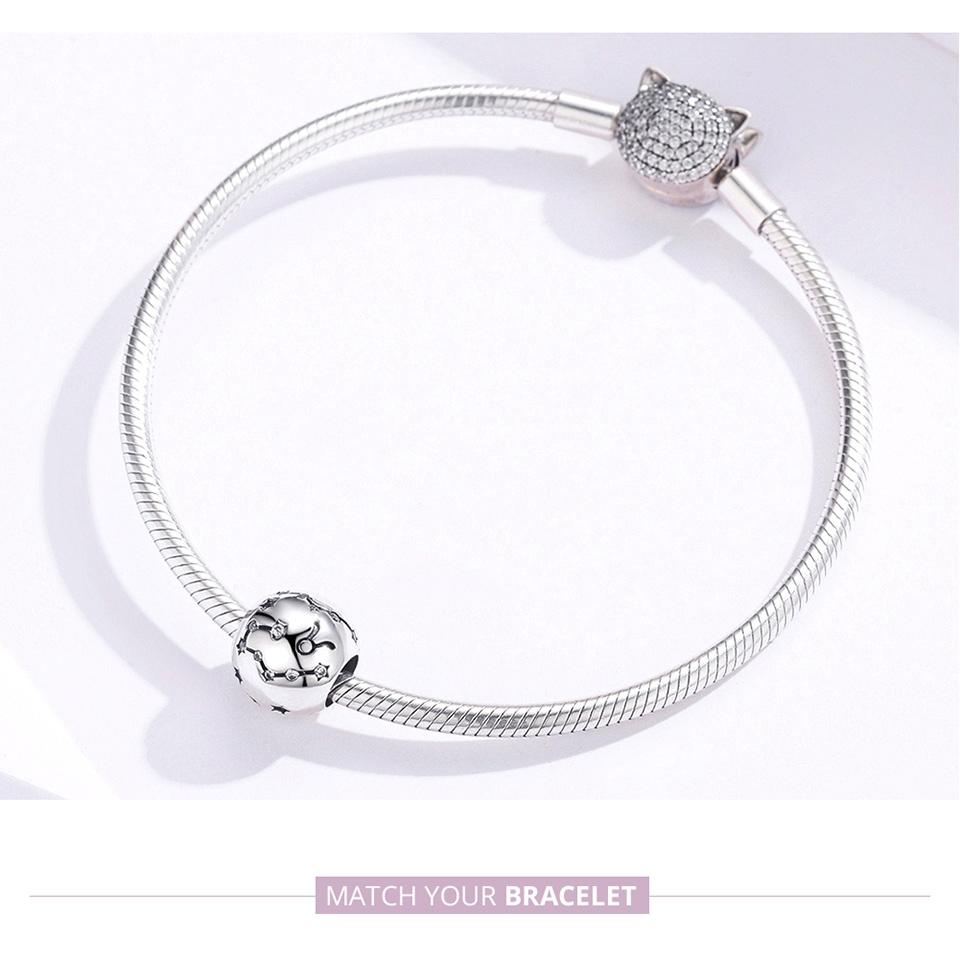 925 Sterling Silver Diy Zodiac Bracelet Beads Taurus Style - Taurus 7