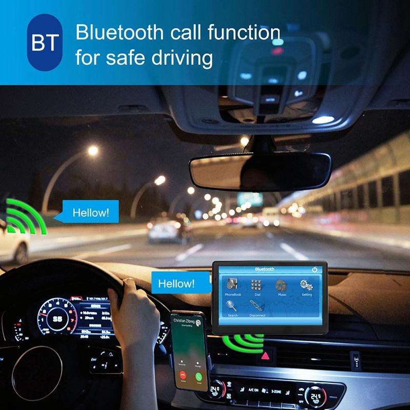 7 Inch Car Gps Navigator 8G + 256M Capacitive Screen Bluetooth Reverse Image - Australia Map 8
