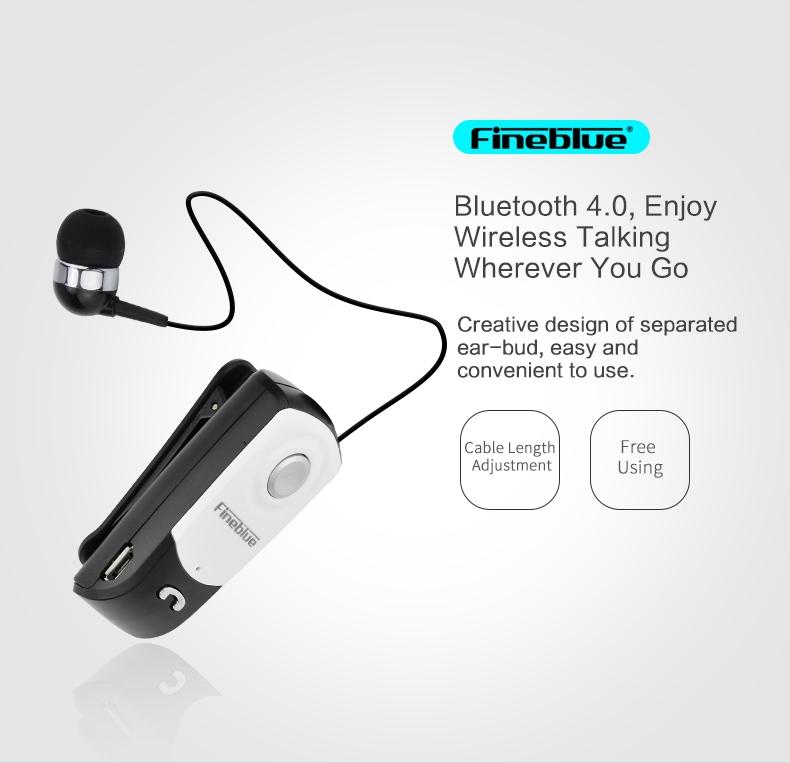 Retractable Bluetooth Headset with Caller Vibration Reminder 5