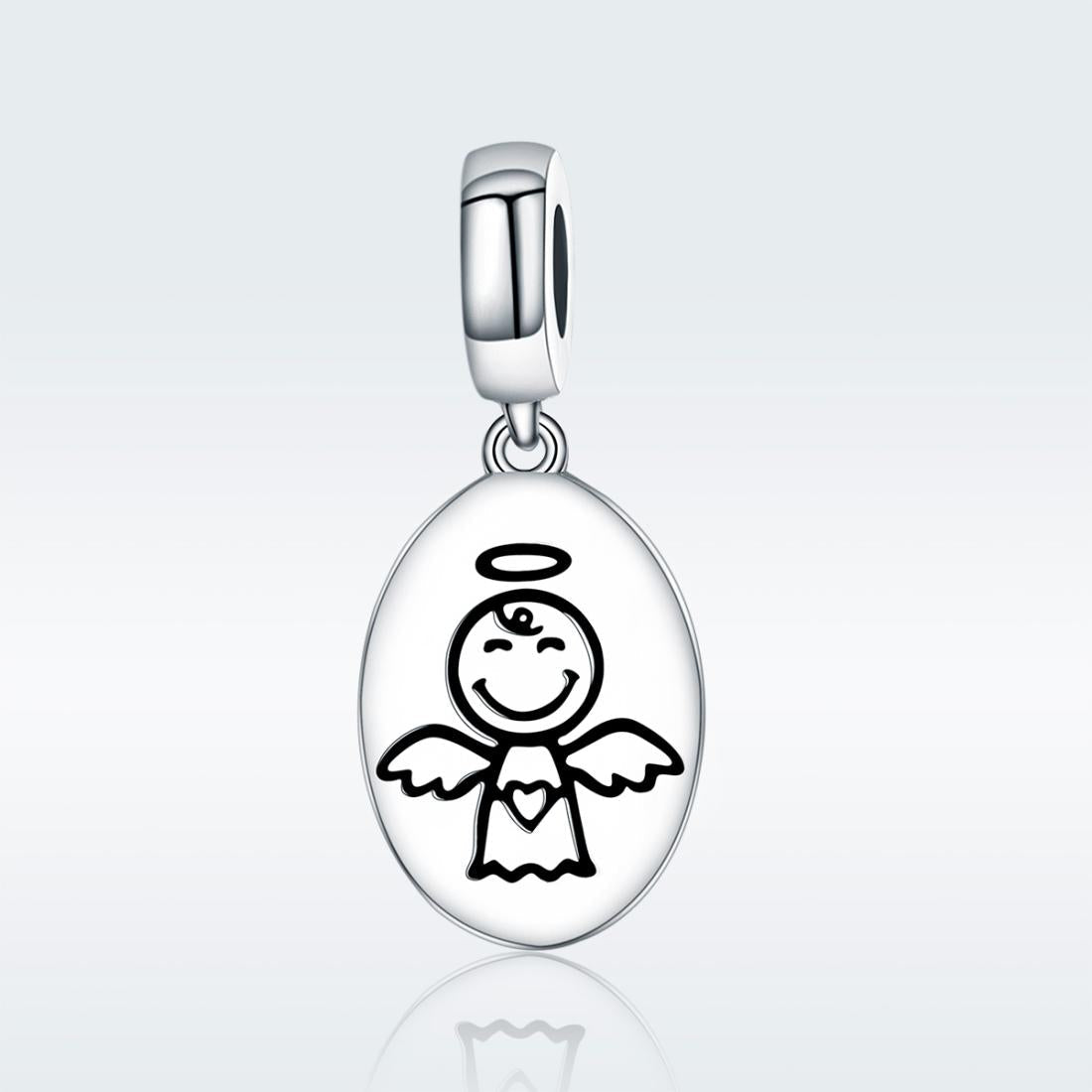 925 Sterling Silver Guardian Angel Necklace & Bracelet Charm 3