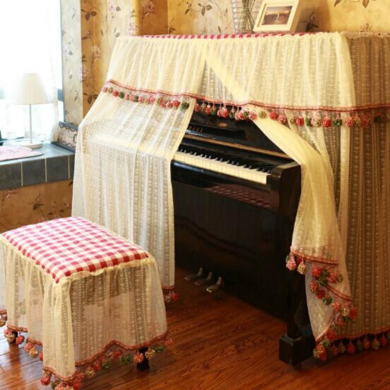 Lace Embroidered Piano Dust Cover - 60×36cm 4
