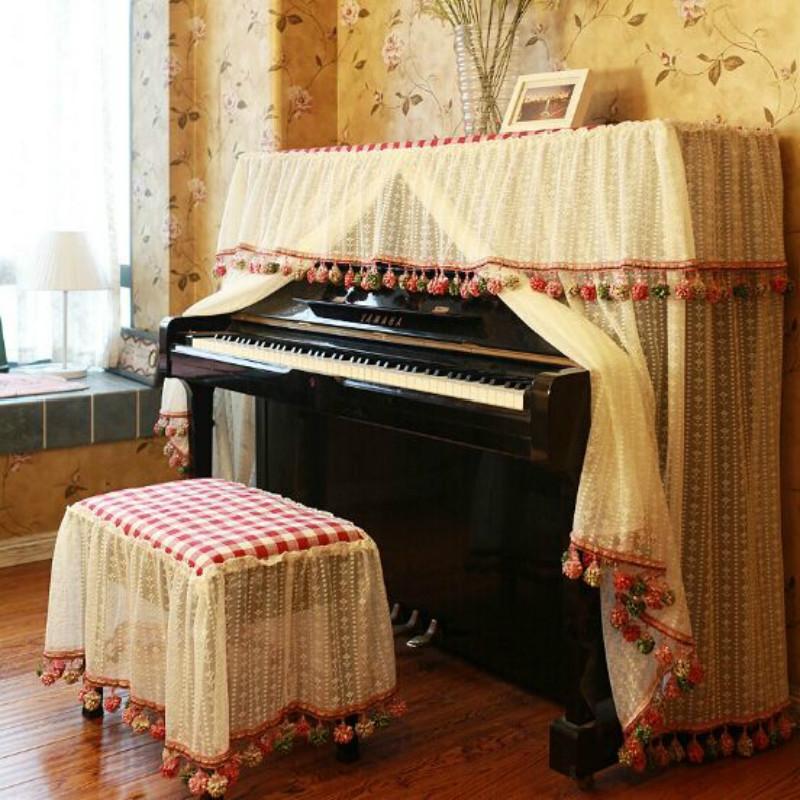 Lace Embroidered Piano Dust Cover - 60×36cm 5