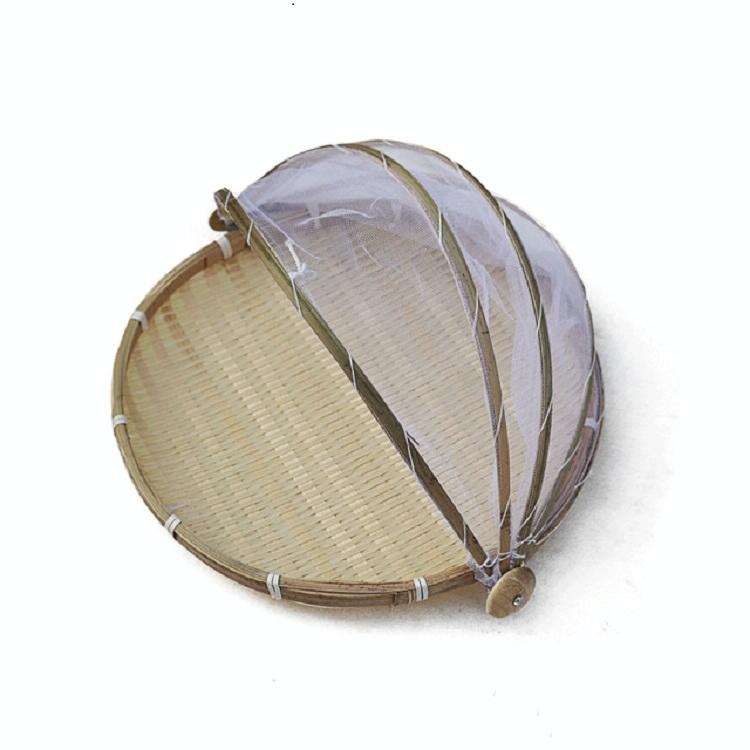 Medium Round Bamboo Woven Dustpan Basket for Household Storage - Primary Colour 36cm 3