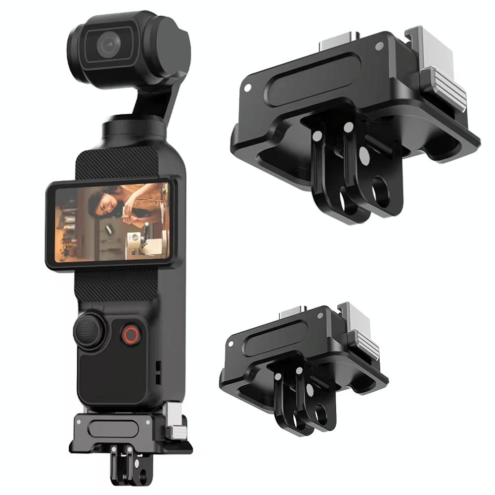 Quick Release Mount Adapter For Dji Osmo Pocket 3 Camera 1 / 4 Inch Hole - With Tripod 4