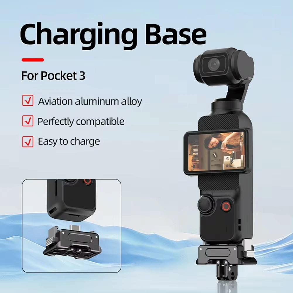 Quick Release Mount Adapter For Dji Osmo Pocket 3 Camera 1 / 4 Inch Hole - With Tripod 6