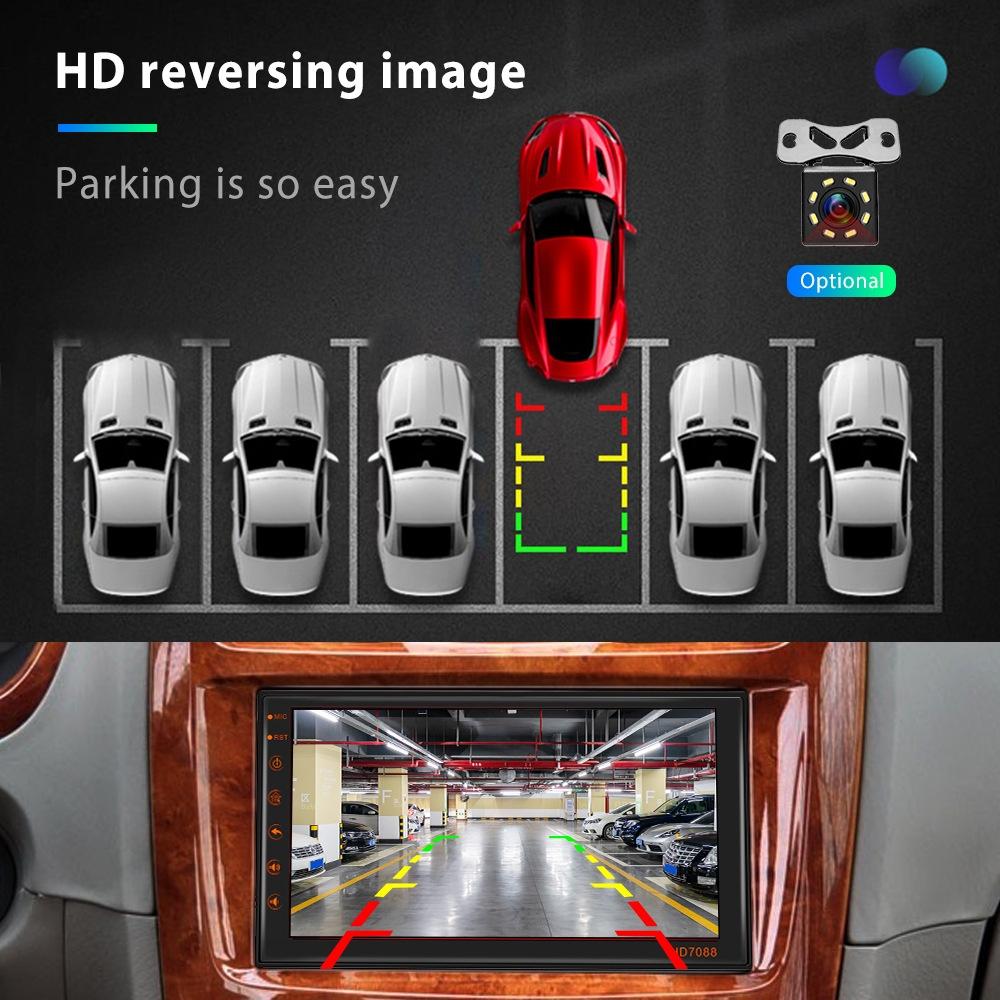 7 Inch Android Navigation Wifi Vehicle Central Control 2 + 16G Screen - Standard + 4Lights Camera 5