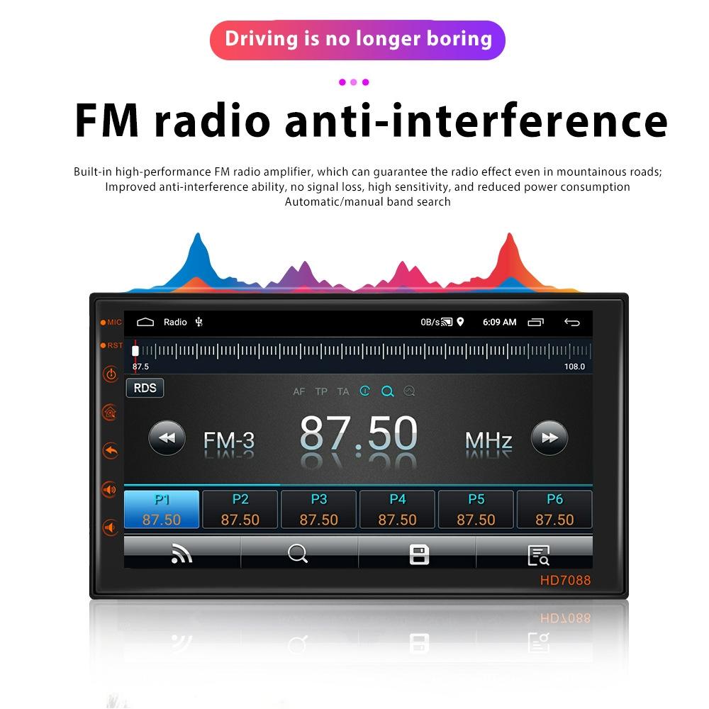 7 Inch Android Navigation Wifi Vehicle Central Control 2 + 16G Screen - Standard + 4Lights Camera 9