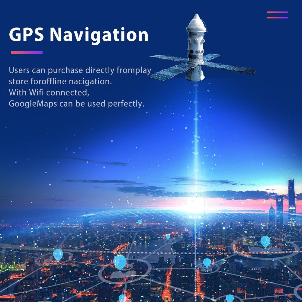 7 Inch Android Navigation Wifi Vehicle Central Control 2 + 16G Screen - Standard + 4Lights Camera 12