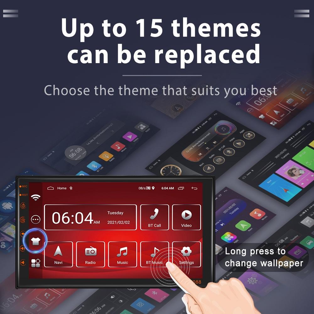 7 Inch Android Navigation Wifi Vehicle Central Control 2 + 16G Screen - Standard + 4Lights Camera 14