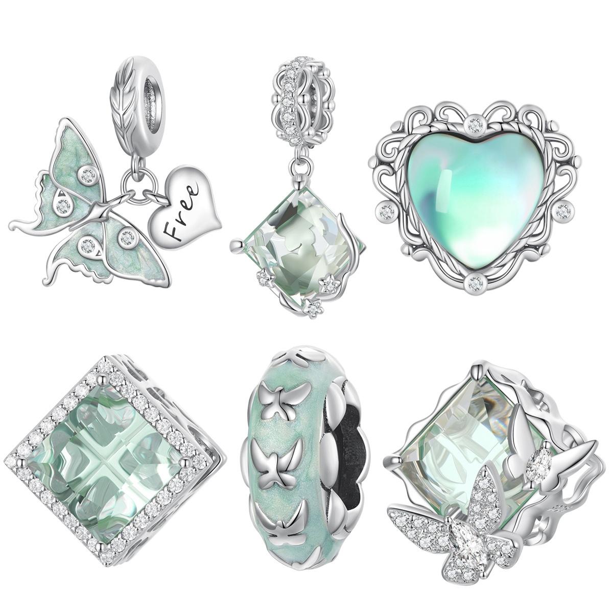 925 Sterling Silver Natural Butterfly Pendant For Diy Bracelets Bsc649 Style - Butterfly 4
