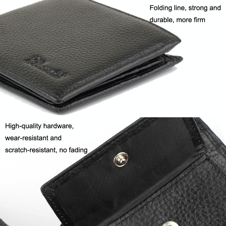 Men Leather Coin Wallet with Rfid Protection 5
