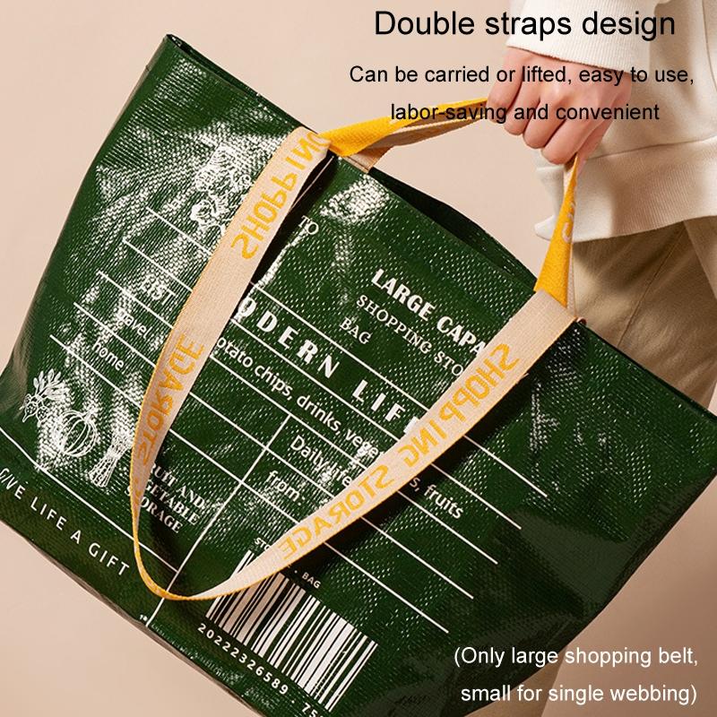 Eco Friendly Large Capacity Folding Shopping Bag Beige - Large Beige 9