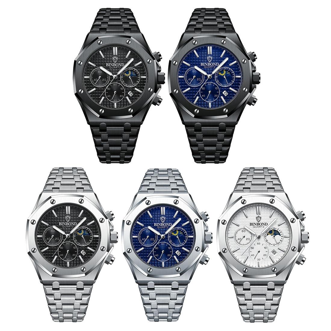 Waterproof Multifunctional Business Quartz Watch - Luminous 3