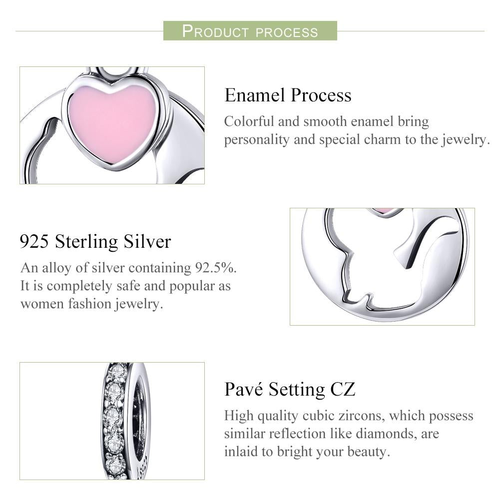 925 Sterling Silver Cat Pendant For Diy Bracelets & Necklaces Style - Pendent + Chain 5